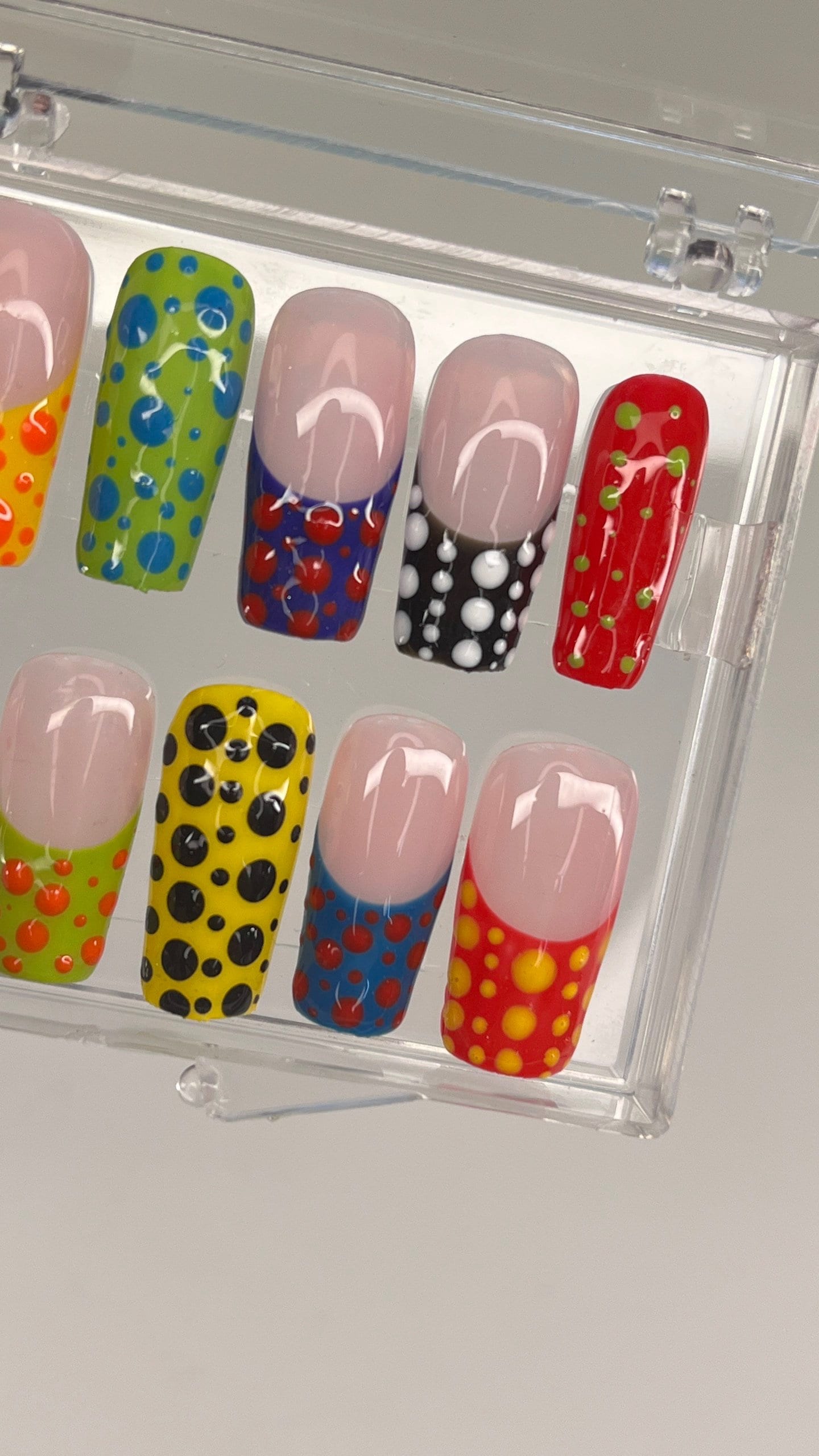 Colourful Free Style 3D Gel Short Coffin Press On Nails, Luxury Handmade Fake Nails, Birthday Event Nail, Fairy Core Nails