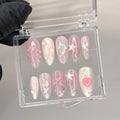 Hand-Painted Free-Style SeaShell 3D Summer Almond Press On Nails - Mermaid Inspired Nails Art for Prom, Events, and Birthdays