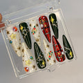 Golden Starlight Christmas Long Almond Press On Nails - Festive Xmas and Winter Holiday Nail Art