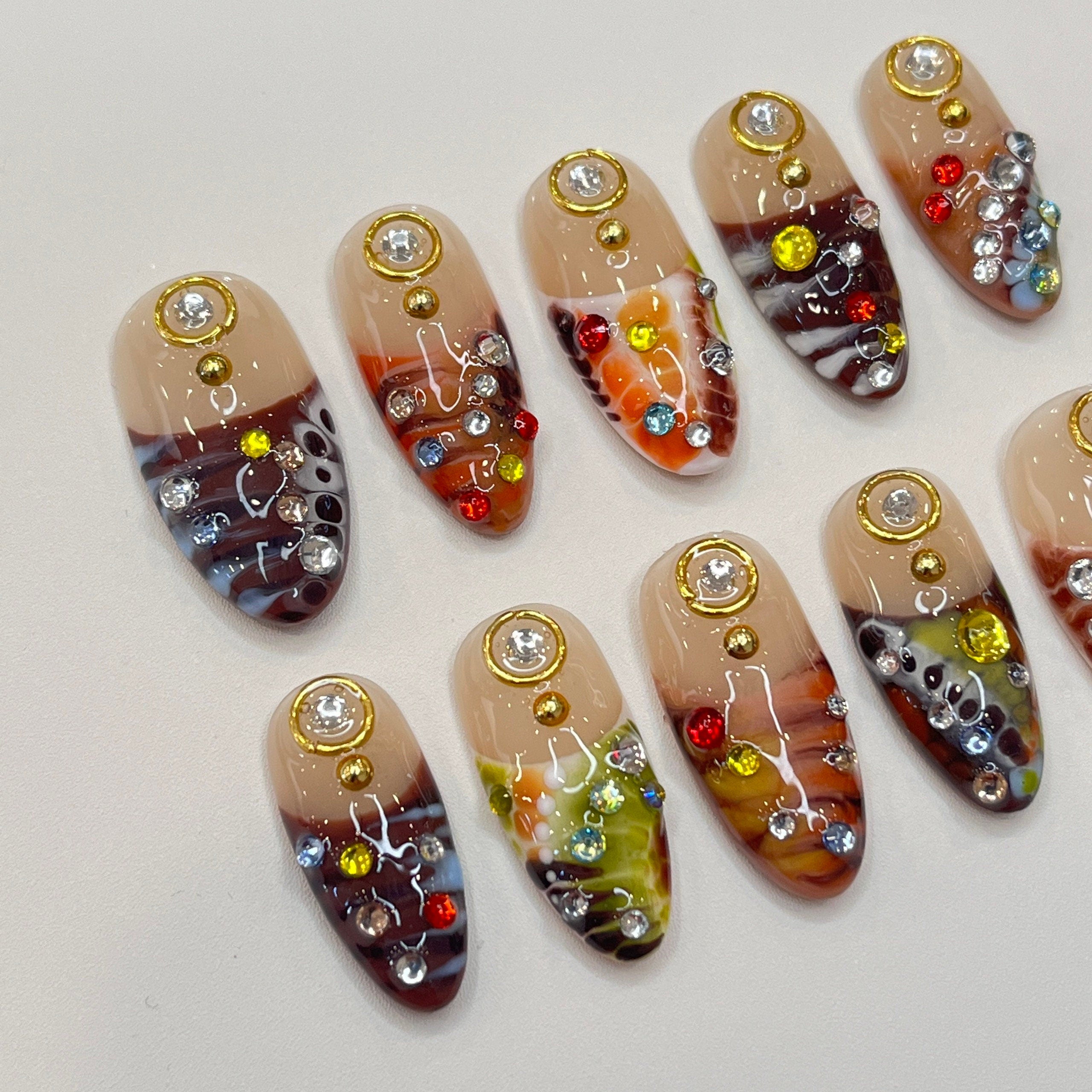 Freestyle Press On Nails, Elegant Fake Nails, Chrome Nails Art, Birthday Party Holiday Nails/ Valentine Nail Set