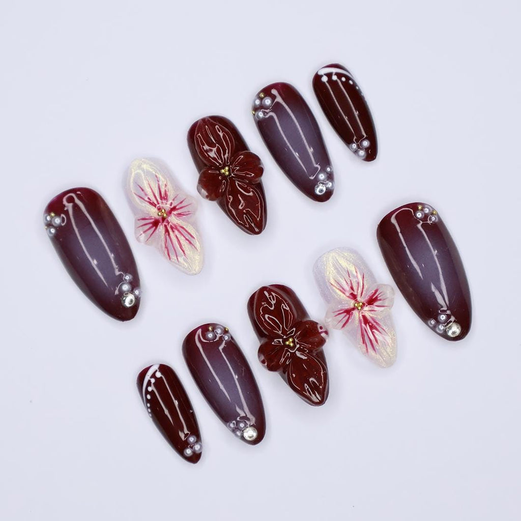 Tortoise Shell and Floral Fall Press On Nails, Nude and Zebra Print Short Almond Fake Nails Art for Autumn, Birthday, Holiday , Gift for Her