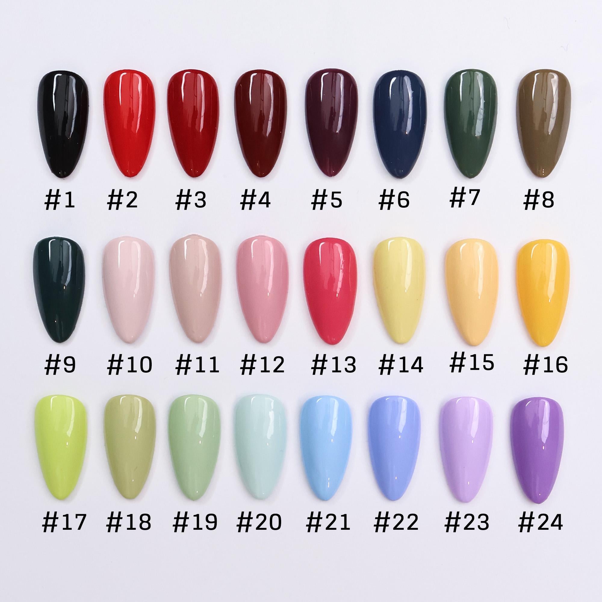 Colorful Solid Press-On Nails In Red, Blue, Green, Black & Pastel Shades, Perfect for Everyday Wear and Spring Vibes Or Gift For Her