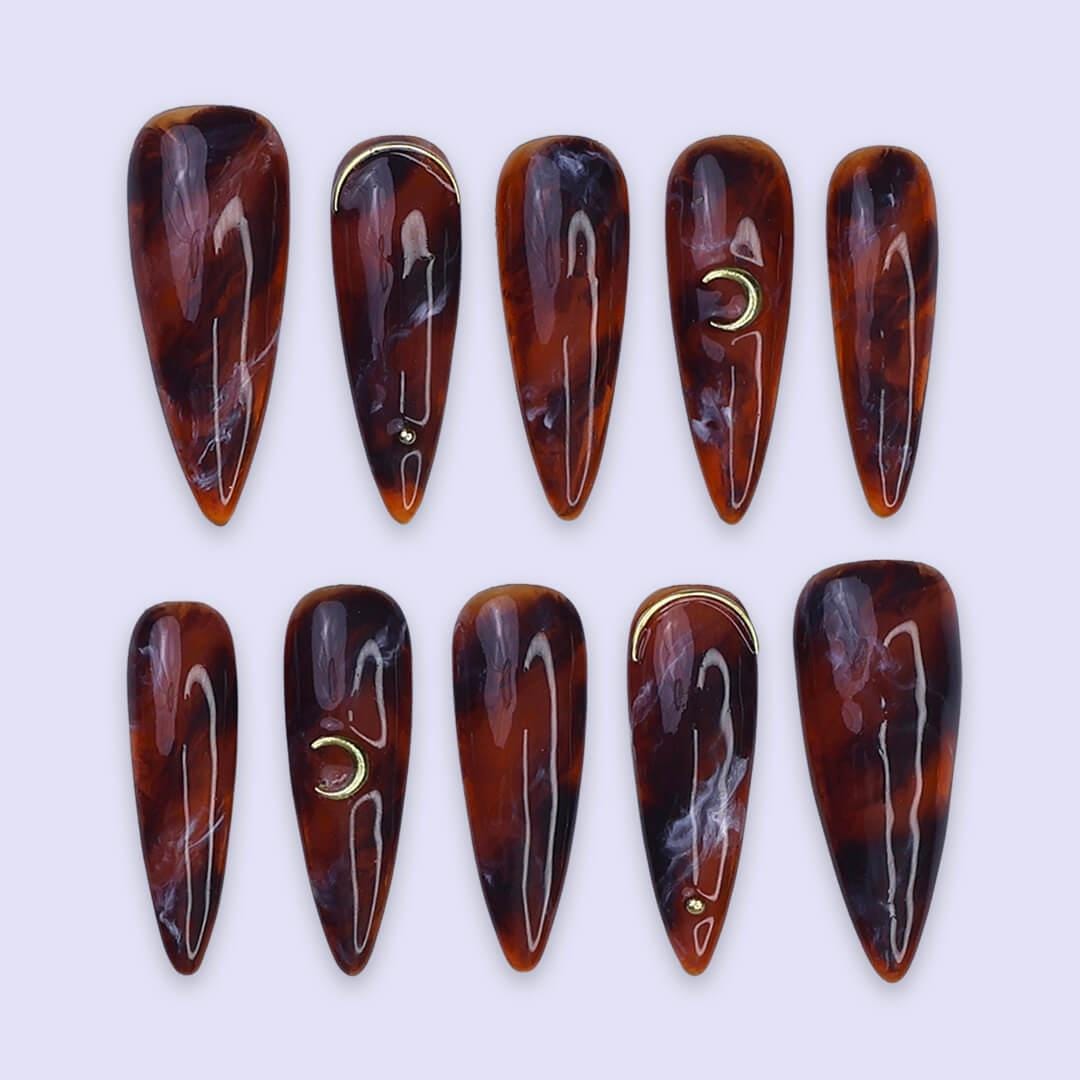 Press On Nails Almond, Acrylic Fake Nails Art, Long Short Nails Press On, Glue On False Nails, Gifts for Her BFF Mom