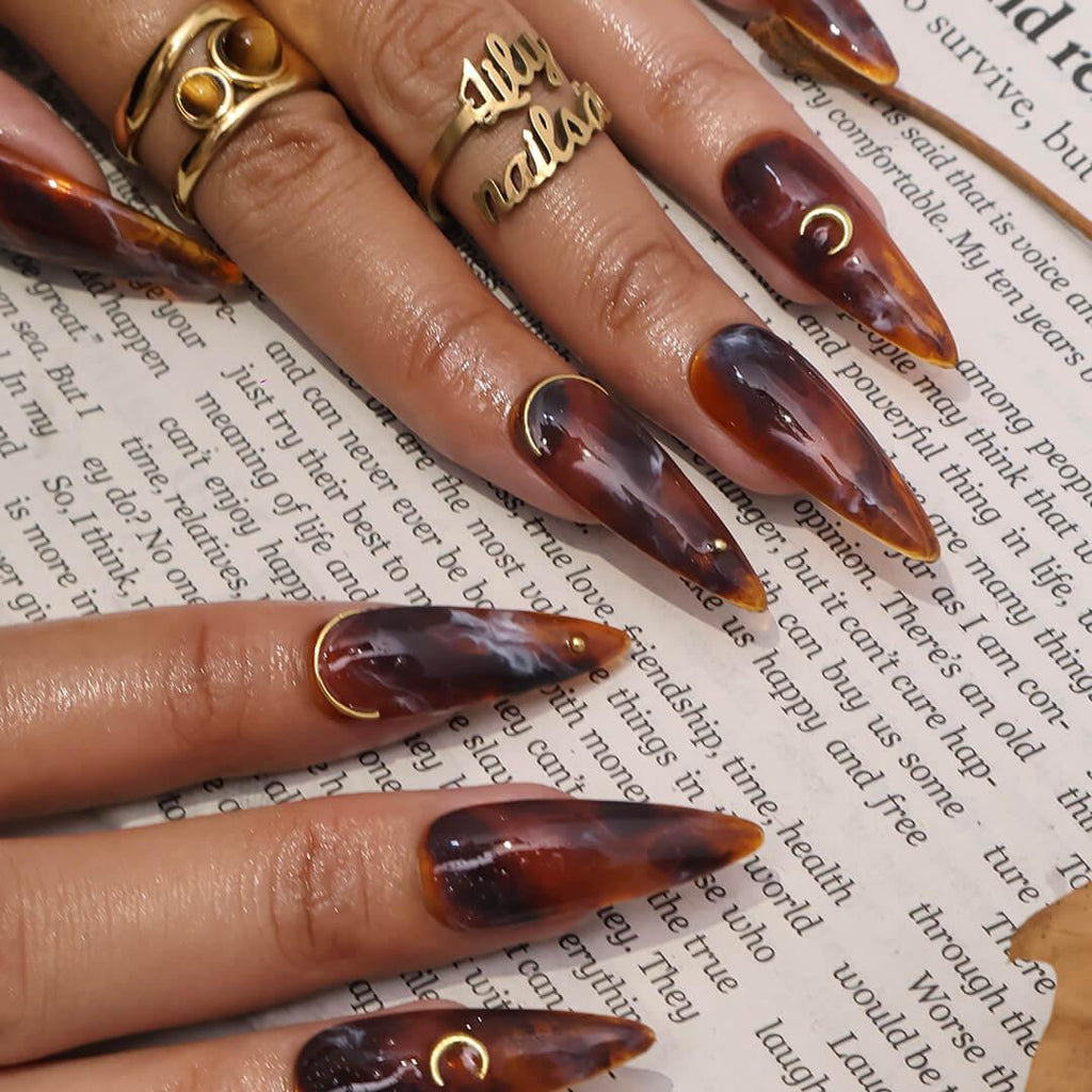 Press On Nails Almond, Acrylic Fake Nails Art, Long Short Nails Press On, Glue On False Nails, Gifts for Her BFF Mom